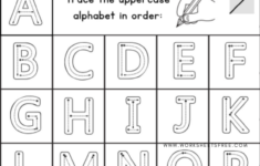 UPPERCASE ALPHABET TRACE Worksheets Free