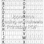 Uppercase Alphabet Tracing Worksheets Free Printable PDF In 2020