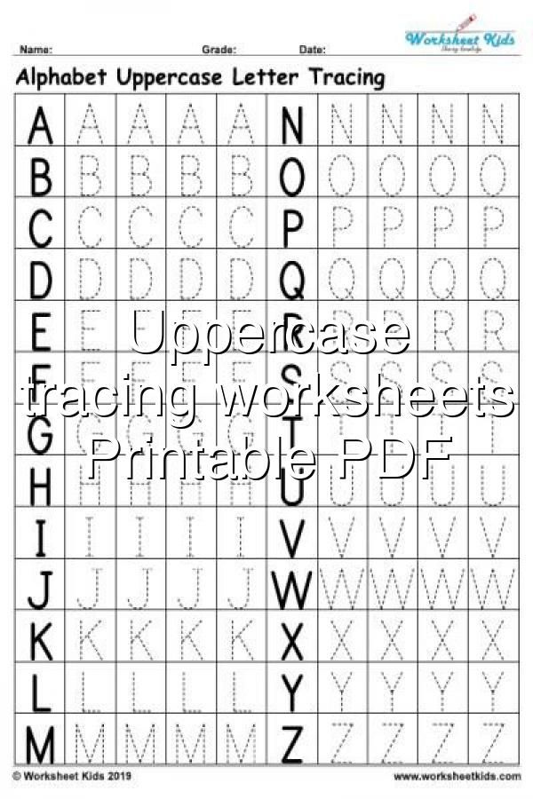 Uppercase Alphabet Tracing Worksheets Free Printable PDF In 2020 