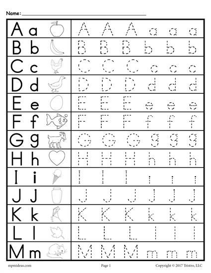 Uppercase And Lowercase Letter Tracing Worksheets Free Printable 