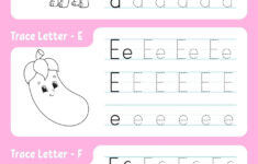 Writing Letters D E F Tracing Page Worksheet For Kids Practice