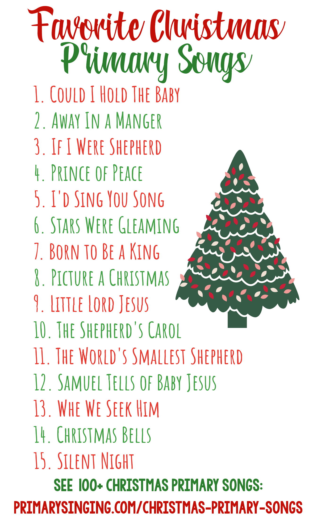 100+ Christmas Primary Songs For Singing Time - Primary Singing in List Of Christmas Songs Alphabetical