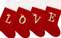 4 Pack Alphabet Letters Christmas Stocking Nordic Letter Print intended for Alphabet Stockings Christmas