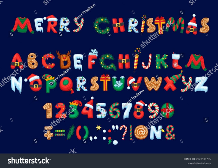 Easy Christmas Fonts Alphabet