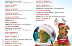 Abc Family / Freeform 25 Days Of Christmas Movies Schedule 2019 with Christmas Movies In Alphabetical Order