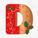 Alphabet D Vector Hd Images, Letter D Cookie Alphabet With Within Christmas Alphabet Letter D