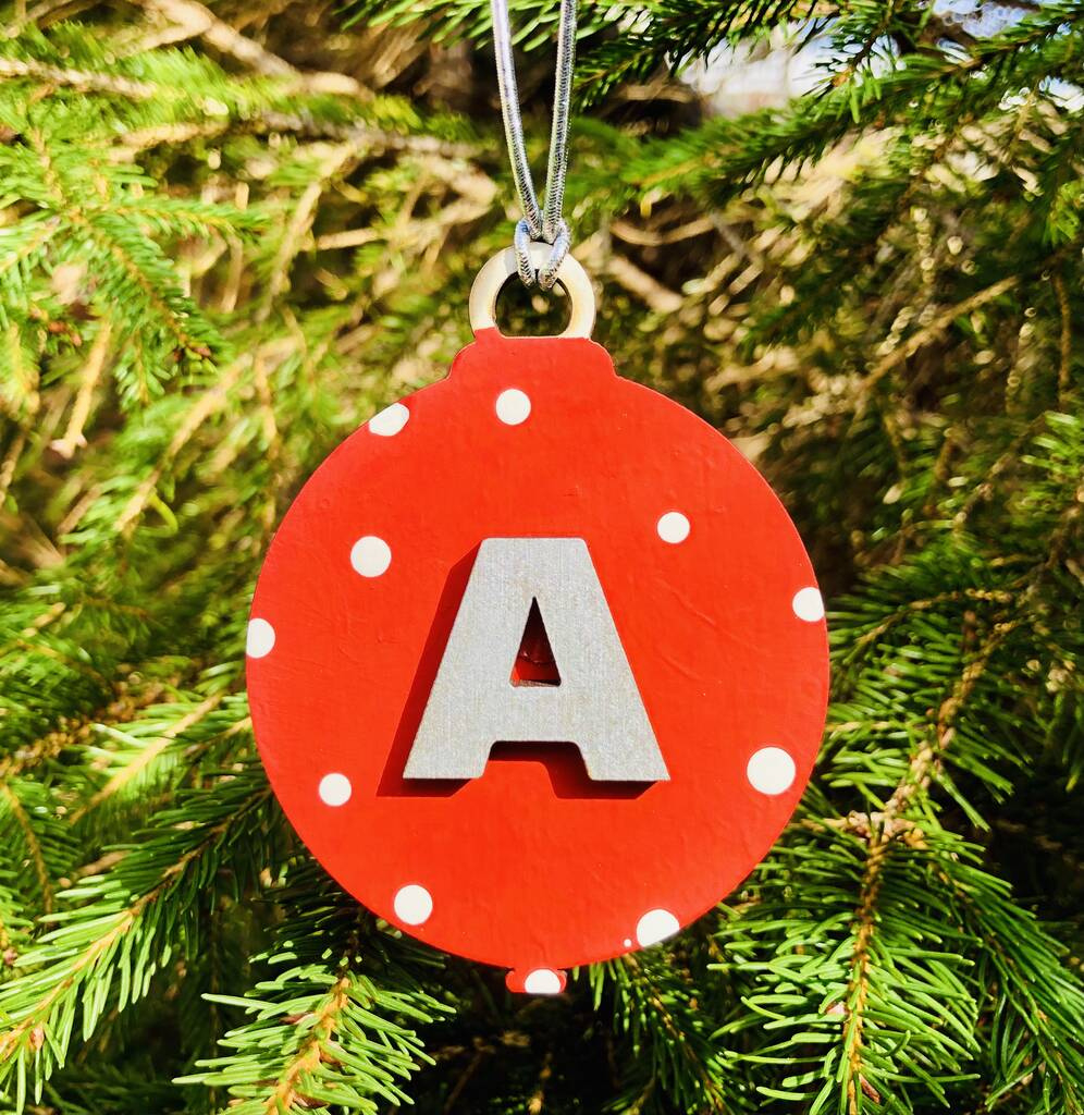 Alphabet Letter Bauble Christmas Tree Decorationcraft Heaven with regard to Christmas Ornament Alphabet Letters