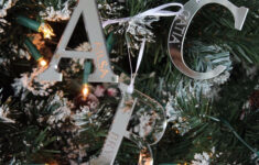 Alphabet Letter Mirror Christmas Tree Decoration Engraved With pertaining to Alphabet Letters For Christmas Tree