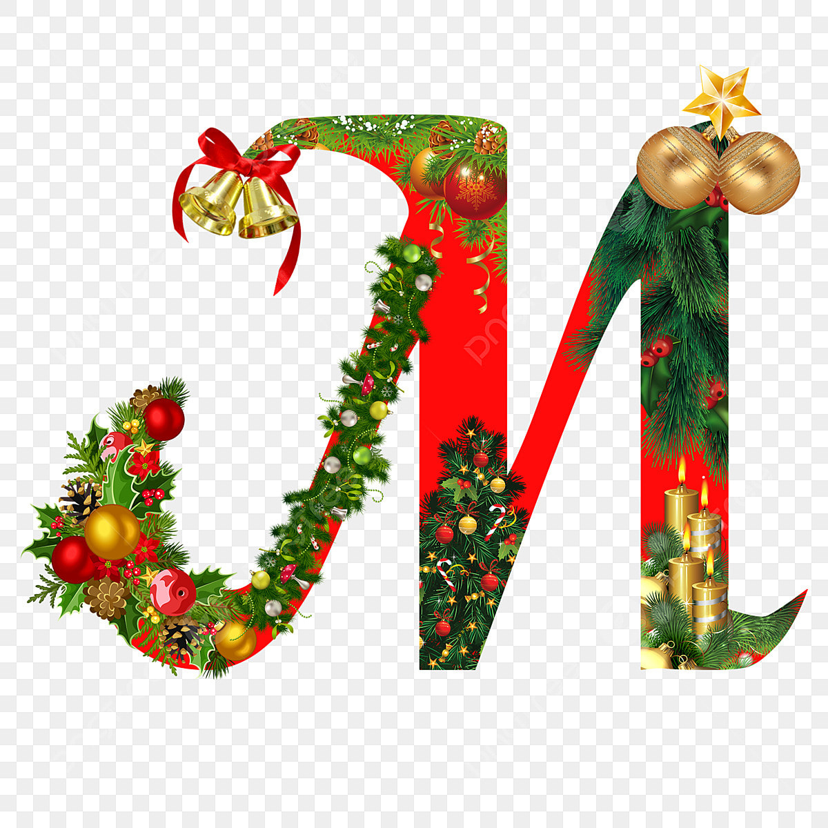 Alphabet M Hd Transparent, Merry Christmas M Alphabet Decorated within Merry Christmas Individual Christmas Alphabet Letters