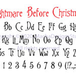 Alptraum Vor Weihnachten Schriftart Svg, Weihnachtsschrift Svg, Druckbare  Clipart Svg, Schrift Svg, Digitaler Download, Schrift Download, Sofort In Nightmare Before Christmas Alphabet