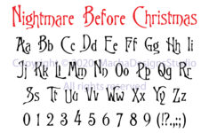 Alptraum Vor Weihnachten Schriftart Svg, Weihnachtsschrift Svg, Druckbare  Clipart Svg, Schrift Svg, Digitaler Download, Schrift Download, Sofort in Nightmare Before Christmas Alphabet