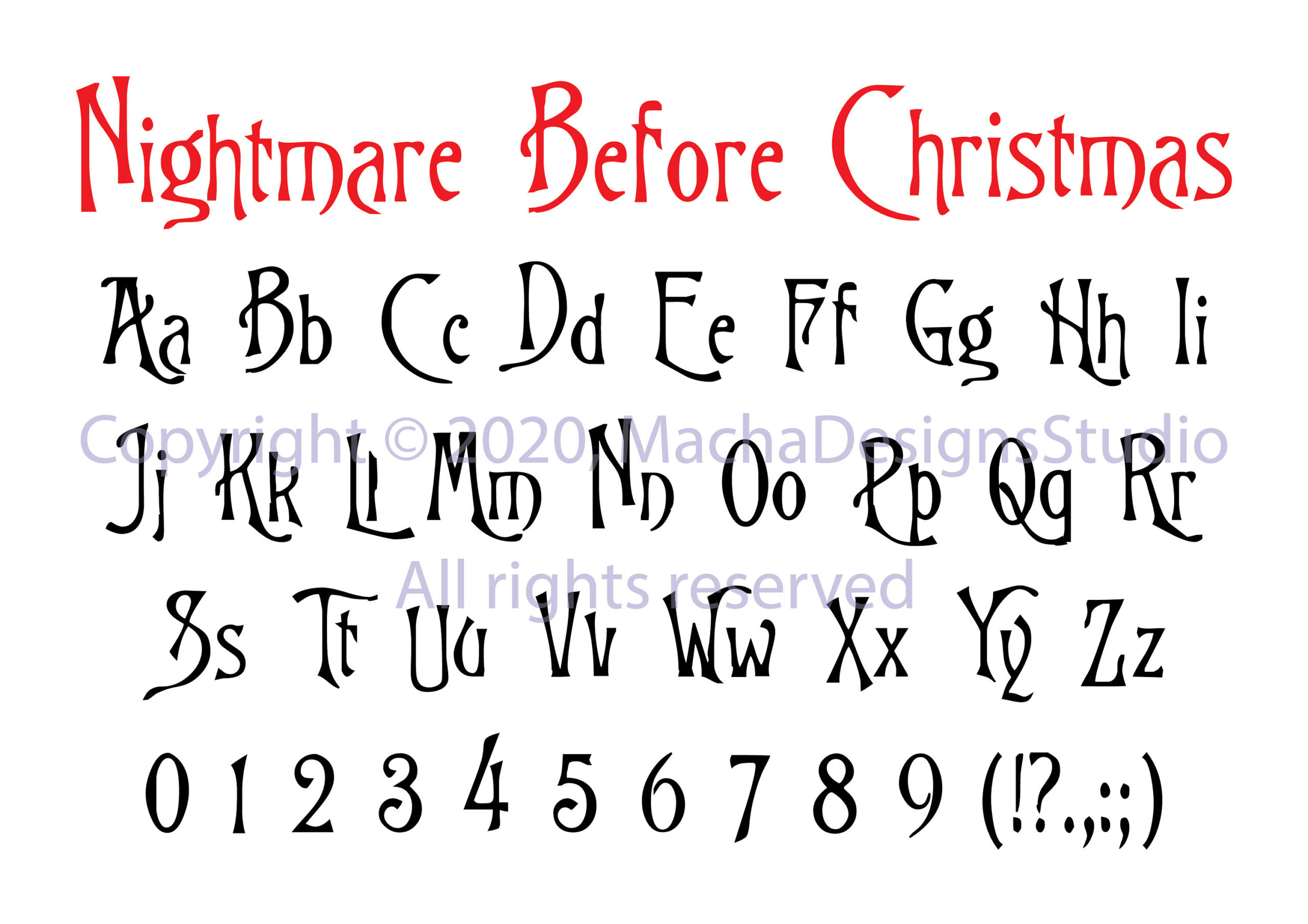 Alptraum Vor Weihnachten Schriftart Svg, Weihnachtsschrift Svg, Druckbare Clipart Svg, Schrift Svg, Digitaler Download, Schrift Download, Sofort in Nightmare Before Christmas Alphabet