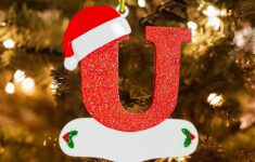 Bjutir Christmas Alphabet Ornaments 26 Alphabet Personalized Ornaments  Christmas Personalized Home Decor Holiday Decor regarding Alphabet Ornaments Christmas