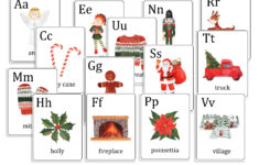 Christmas Alphabet Cards, Abc Preschool Flash Cards, Printable in Christmas Alphabet Words