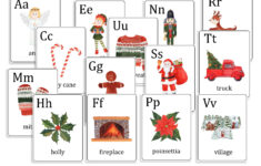 Christmas Alphabet Cards, Abc Preschool Flash Cards, Printable intended for Alphabet Christmas Words