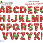 Christmas Alphabet| Christmas Alphabet Sublimation| Abc Png For Christmas Alphabet Clipart