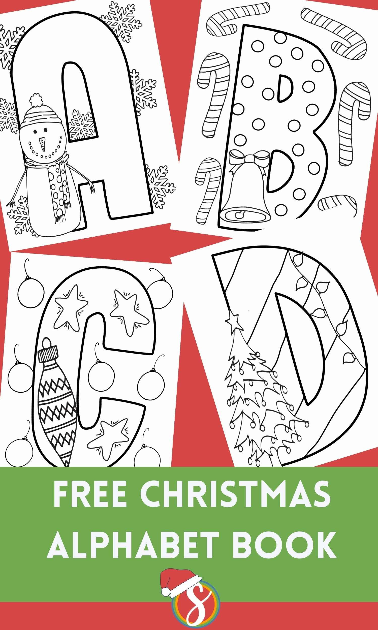 Christmas Alphabet Coloring Book — Stevie Doodles for Christmas Alphabet Coloring Pages