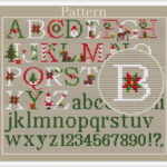 Christmas Alphabet Cross Stitch Pattern, Christmas Fonts, Cross For Christmas Cross Stitch Alphabet