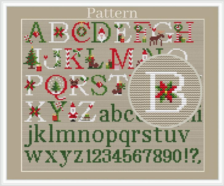 Christmas Cross Stitch Alphabet