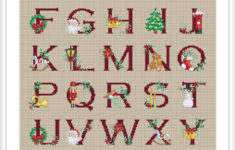 Christmas Alphabet Cross Stitch Patternlucie Heaton, Pdf intended for Christmas Alphabet Cross Stitch