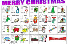 Christmas Alphabet - Esl Worksheetmilagrin pertaining to Alphabet Christmas Words