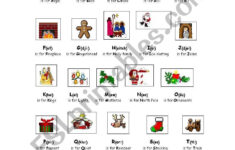 Christmas Alphabet - Esl Worksheetxblara within Christmas Words For the Alphabet