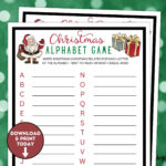 Christmas Alphabet Game / Christmas A Z List / Christmas Party For Christmas Alphabet Game