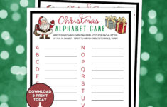 Christmas Alphabet Game / Christmas A-Z List / Christmas Party for Christmas Alphabet Game
