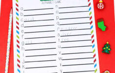 Christmas Alphabet Game For Easy Holiday Fun (Free Printable) for Christmas Alphabet Game