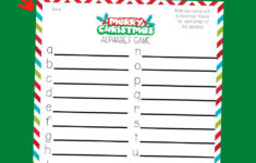 Christmas Alphabet Game For Easy Holiday Fun (Free Printable regarding Christmas Alphabet Game