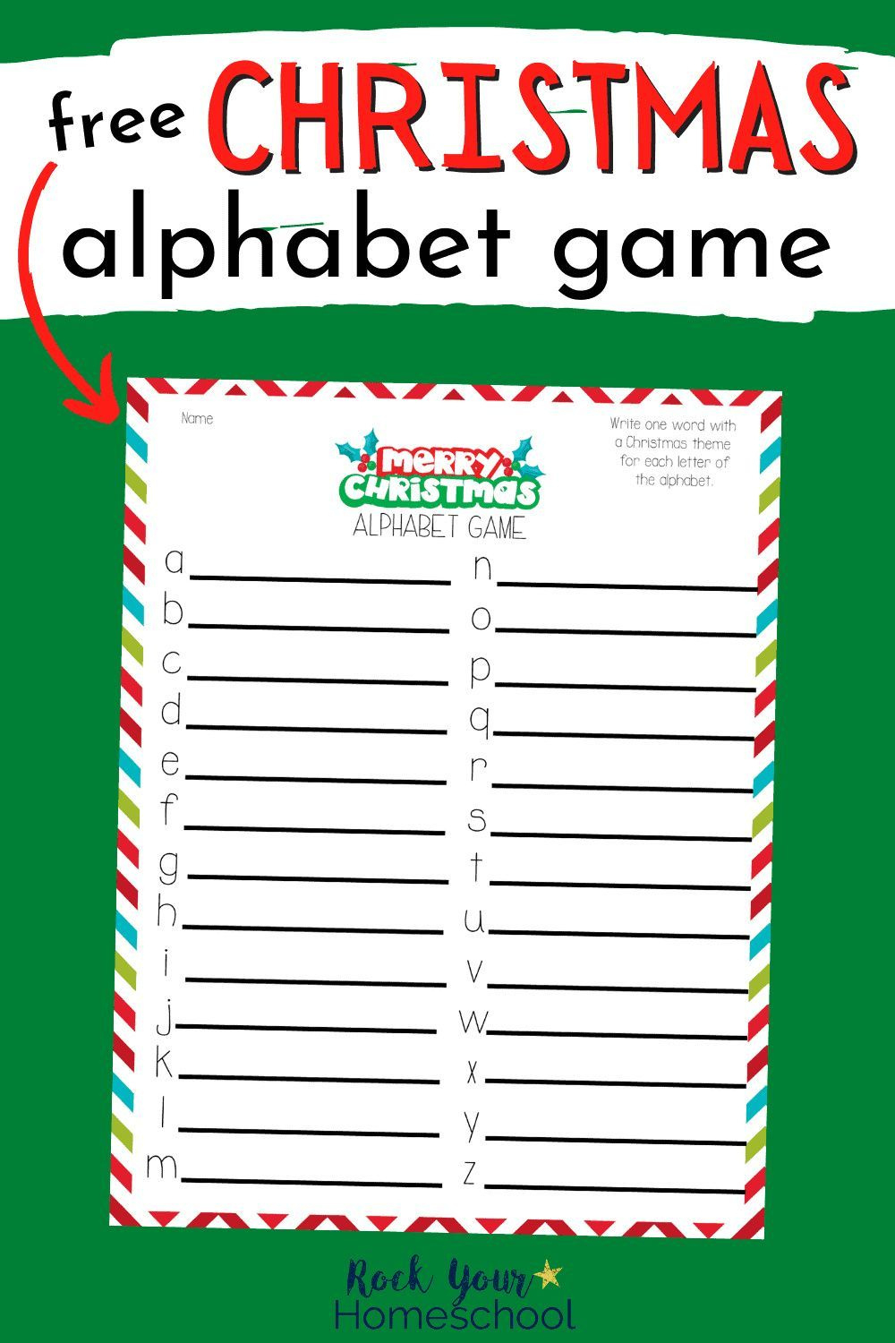 Christmas Alphabet Game For Easy Holiday Fun (Free Printable regarding Christmas Alphabet Game