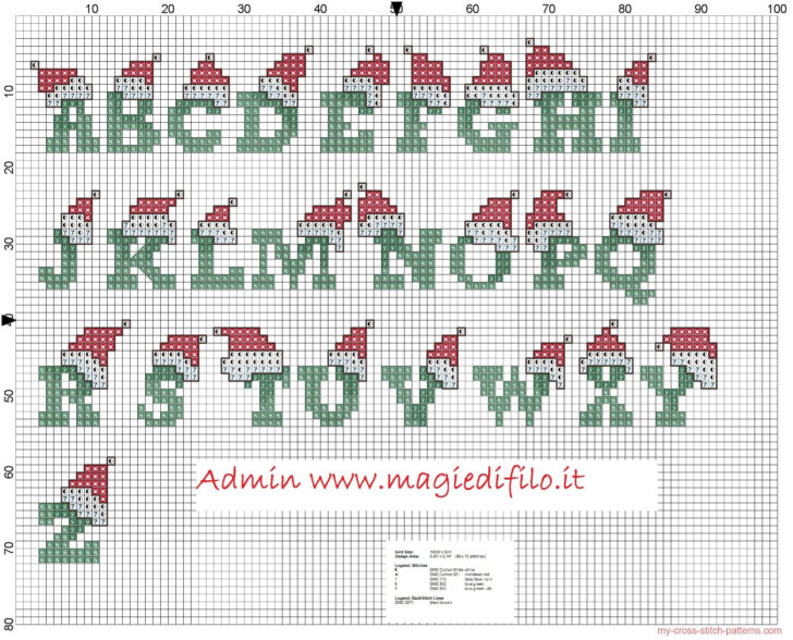 Free Christmas Alphabet Cross Stitch Patterns