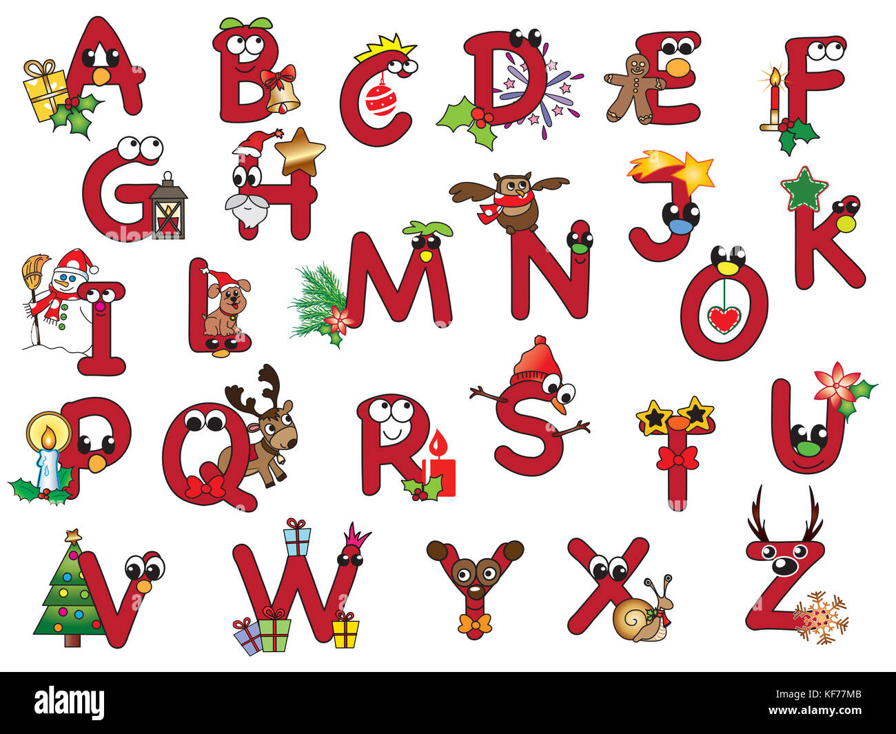 Christmas Alphabet Hi-Res Stock Photography And Images - Alamy with Christmas Letters Alphabet