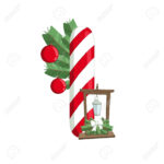 Christmas Alphabet. Illustration Of Letter I With Tree And Regarding Christmas Alphabet Letter I