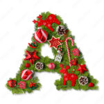 Christmas Alphabet Letter A Stock Foto | Adobe Stock For Christmas Lettering Alphabet