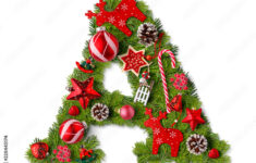 Christmas Alphabet Letter A Stock-Foto | Adobe Stock for Christmas Lettering Alphabet