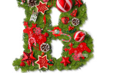 Christmas Alphabet Letter B Isolated On White Stock Photo - Alamy intended for Christmas Alphabet Letter B