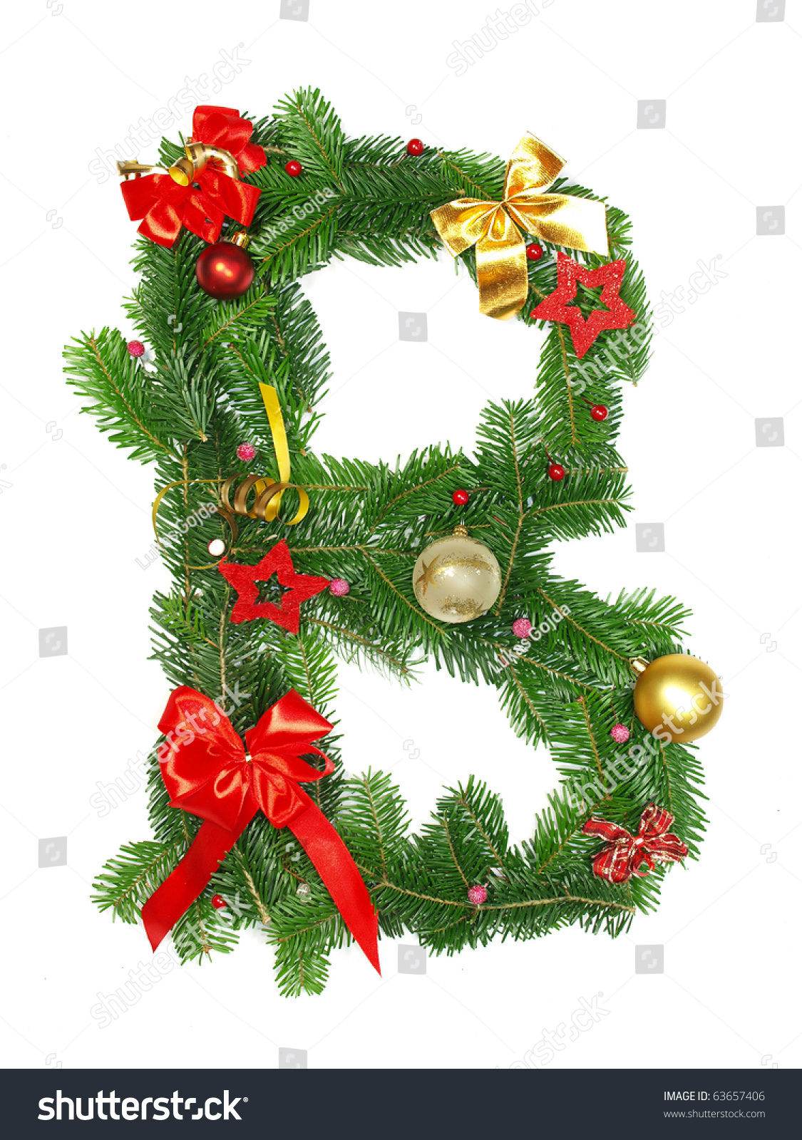 Christmas Alphabet Letter B Stock Photo 63657406 | Shutterstock for Christmas Alphabet Letter B