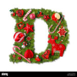 Christmas Alphabet Letter D Isolated On White Stock Photo   Alamy Pertaining To Christmas Alphabet Letter D