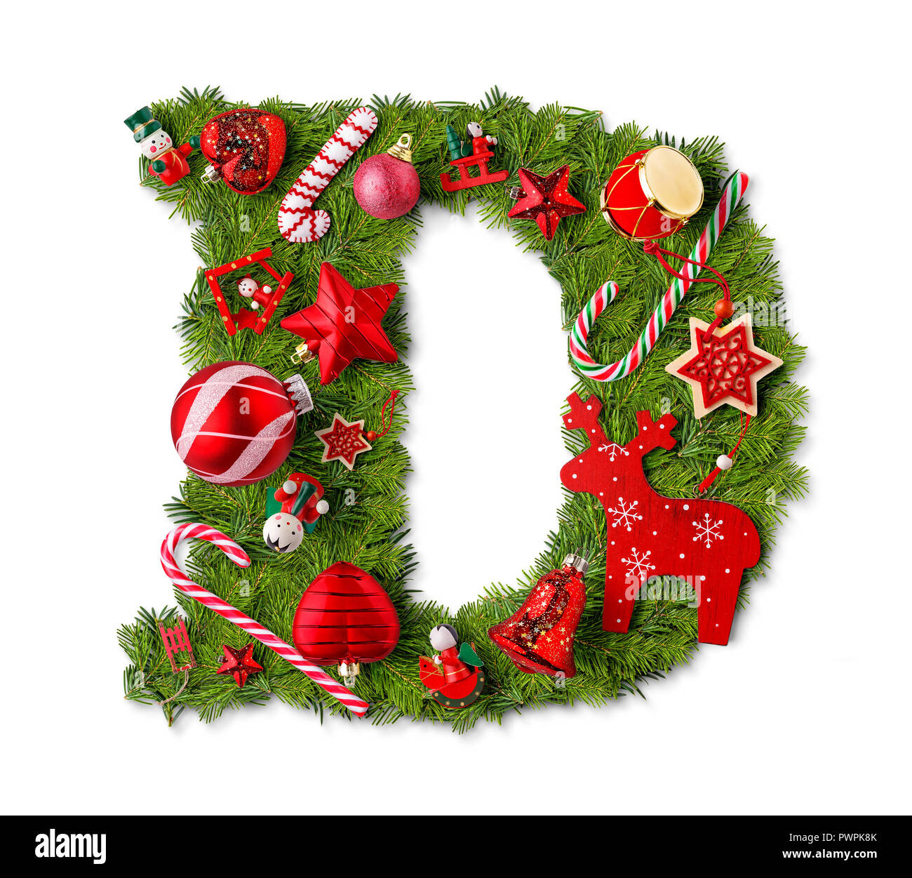 Christmas Alphabet Letter D Isolated On White Stock Photo - Alamy pertaining to Christmas Alphabet Letter D