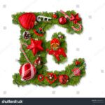 Christmas Alphabet Letter E Isolated On Stock Photo 1205388151 Inside Christmas Alphabet Letter E