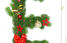 Christmas Alphabet Letter E Stock Image - Image Of Isolated, Ball within Christmas Alphabet Letter E