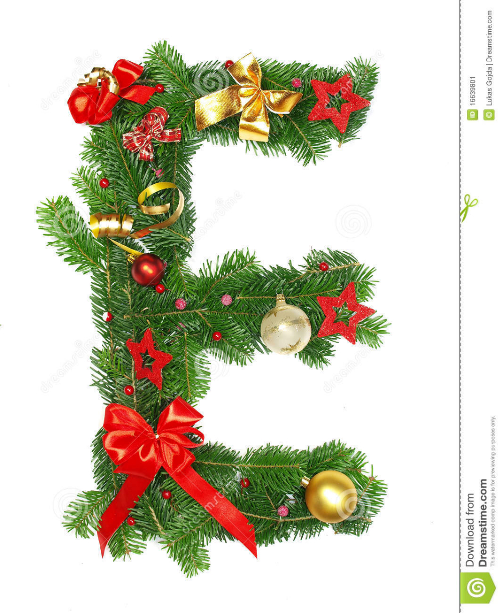 Christmas Alphabet Letter E Stock Image - Image Of Isolated, Ball within Christmas Alphabet Letter E