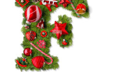 Christmas Alphabet Letter F Isolated On White Stock Photo - Alamy inside Christmas Alphabet Letter F