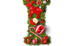 Christmas Alphabet Letter I Isolated On White Stock Photo - Alamy within Christmas Alphabet Letter I