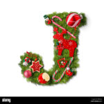 Christmas Alphabet Letter J Isolated On White Stock Photo   Alamy With Christmas Alphabet Letter J