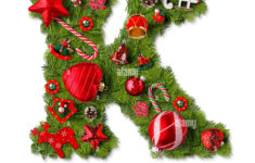 Christmas Alphabet Letter K Isolated On White Stock Photo - Alamy within Christmas Alphabet Letter K