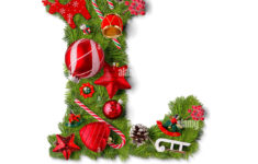 Christmas Alphabet Letter L Isolated On White Stock Photo - Alamy throughout Christmas Alphabet Letter L