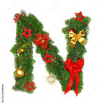 Christmas Alphabet Letter "N" Stock Foto | Adobe Stock Intended For Christmas Alphabet Letter N