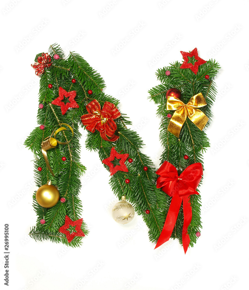 Christmas Alphabet Letter &amp;quot;N&amp;quot; Stock-Foto | Adobe Stock intended for Christmas Alphabet Letter N